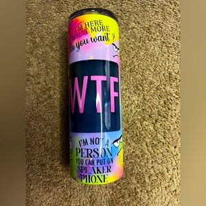 Colorful “WTF” Insulated Tumbler